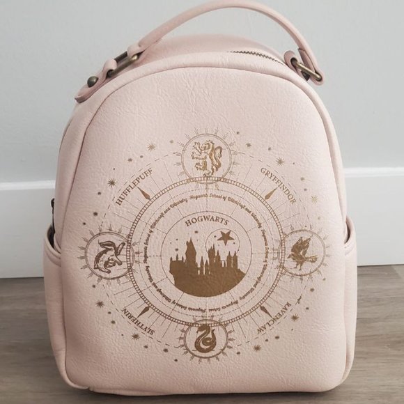 Harry Potter Hogwarts & House Emblems Backpack (BoxLunch Exclusive) - Picture 1 of 3